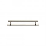 M Marcus Heritage Brass Knurled Design Cabinet Pull with Plate 96mm Centre to Centre